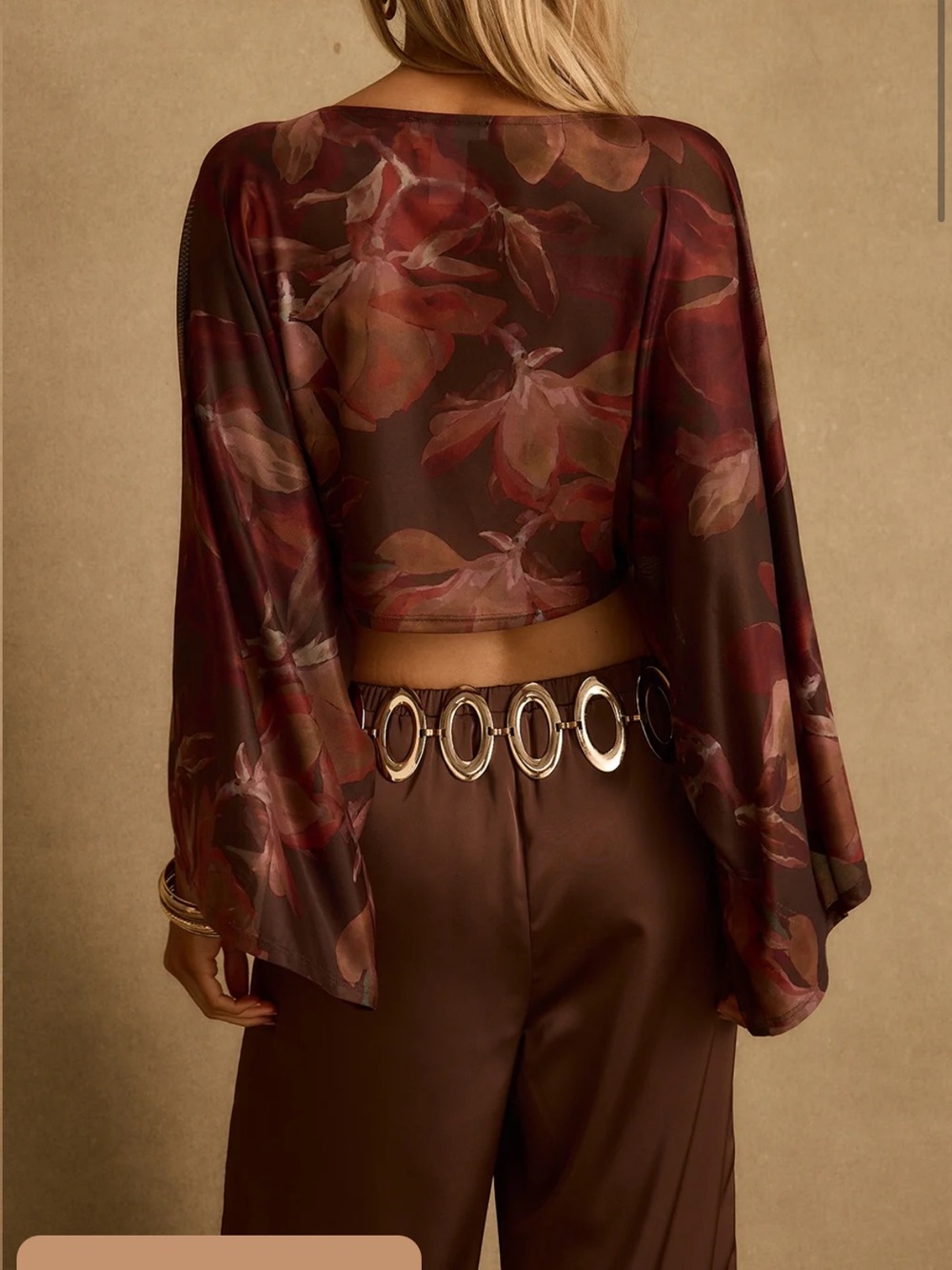 12th tribe, Clear Breeze Mulberry Floral Mesh Top - Picture 2 of 4